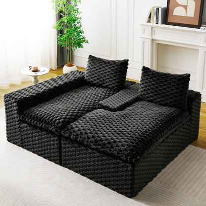 Modular Convertible Sofa and Twin Chaise Lounge