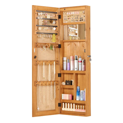 Wall Mounted Jewelry Armoire With Led Light