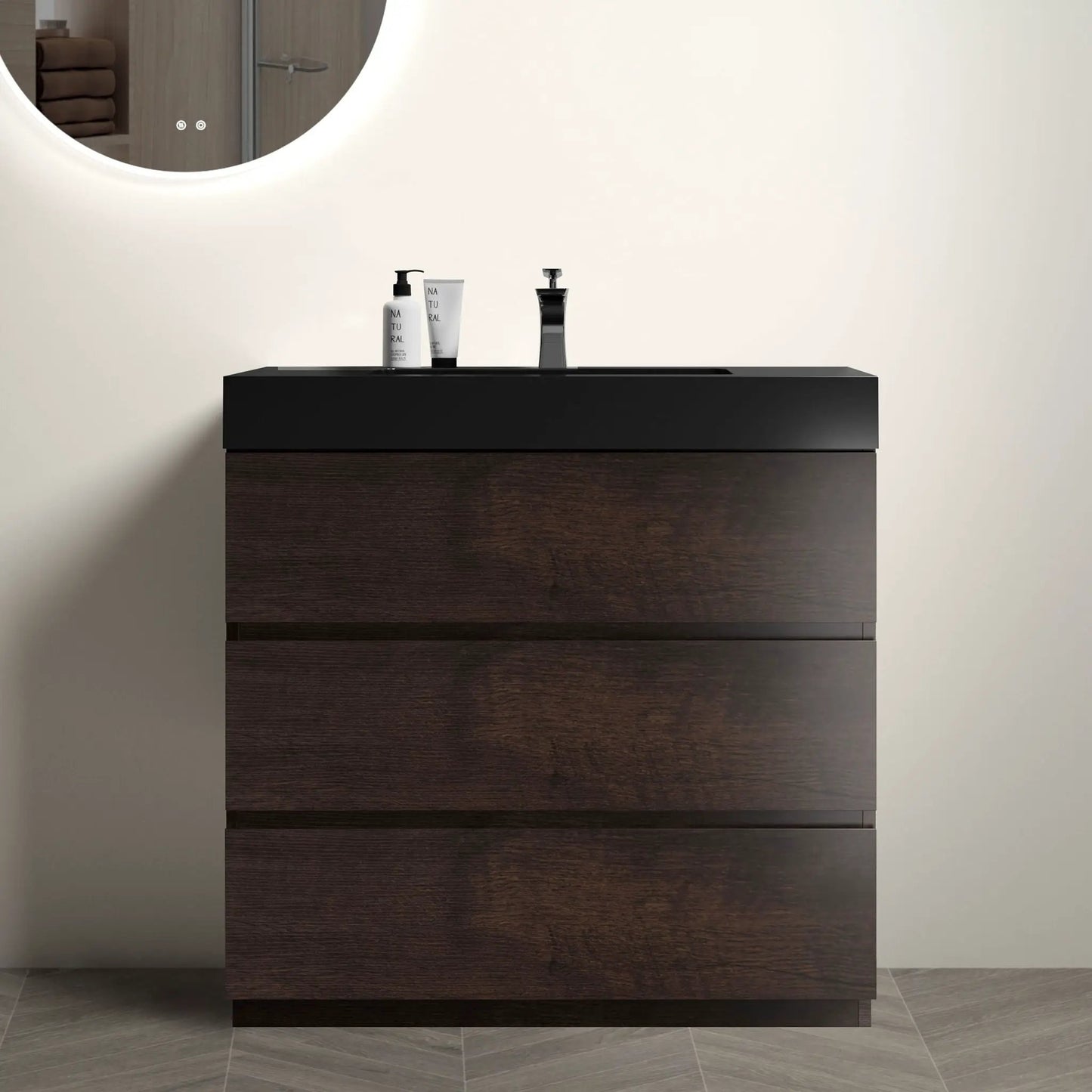 Alice Bathroom Vanity with Large Storage and Sink