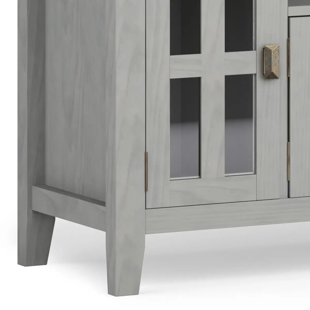 Artisan Tv Media Stand Glass Doors and Drawers