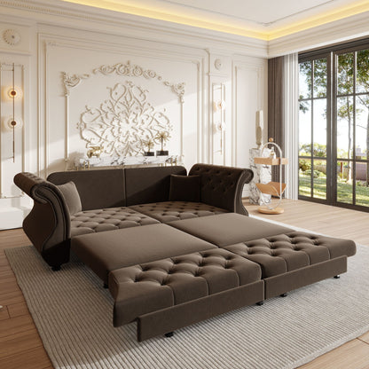 Oversized Chesterfield Sofa and a Pull Out Bed