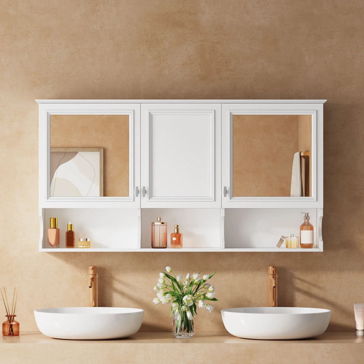 Wall Mounted Mirror and Medicine Cabinet