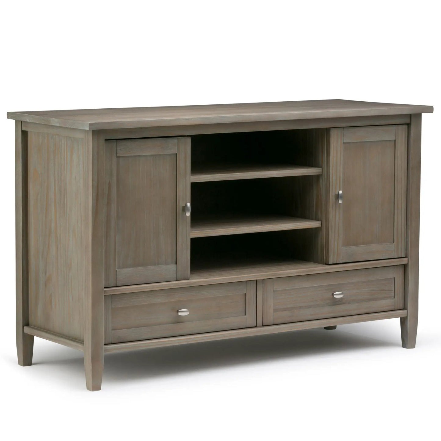 Warm Shaker TV Media Stand Handcrafted Wood