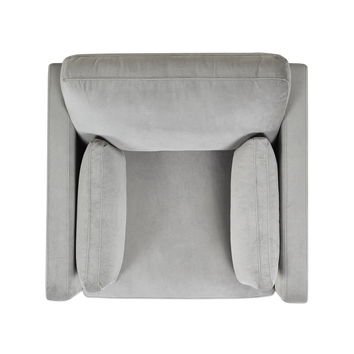 Modern Farmhouse Arm Chair with Reversible Cushions gray velvet upholstery by HouseOfZazla on Tampa Home & Garden Store