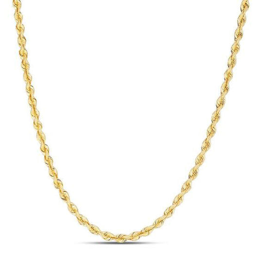 14k yellow gold light rope chain necklace, 3.00 mm, by Bid s.com on Tampa Home & Garden Store