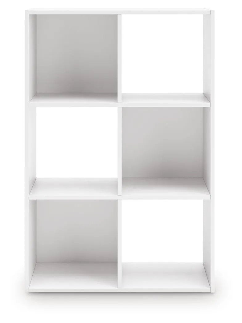 Onita cube organizer white finish with six cubbies and grey back panels on Tampa Home & Garden Store