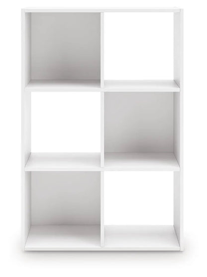 Onita cube organizer white finish with six cubbies and grey back panels on Tampa Home & Garden Store