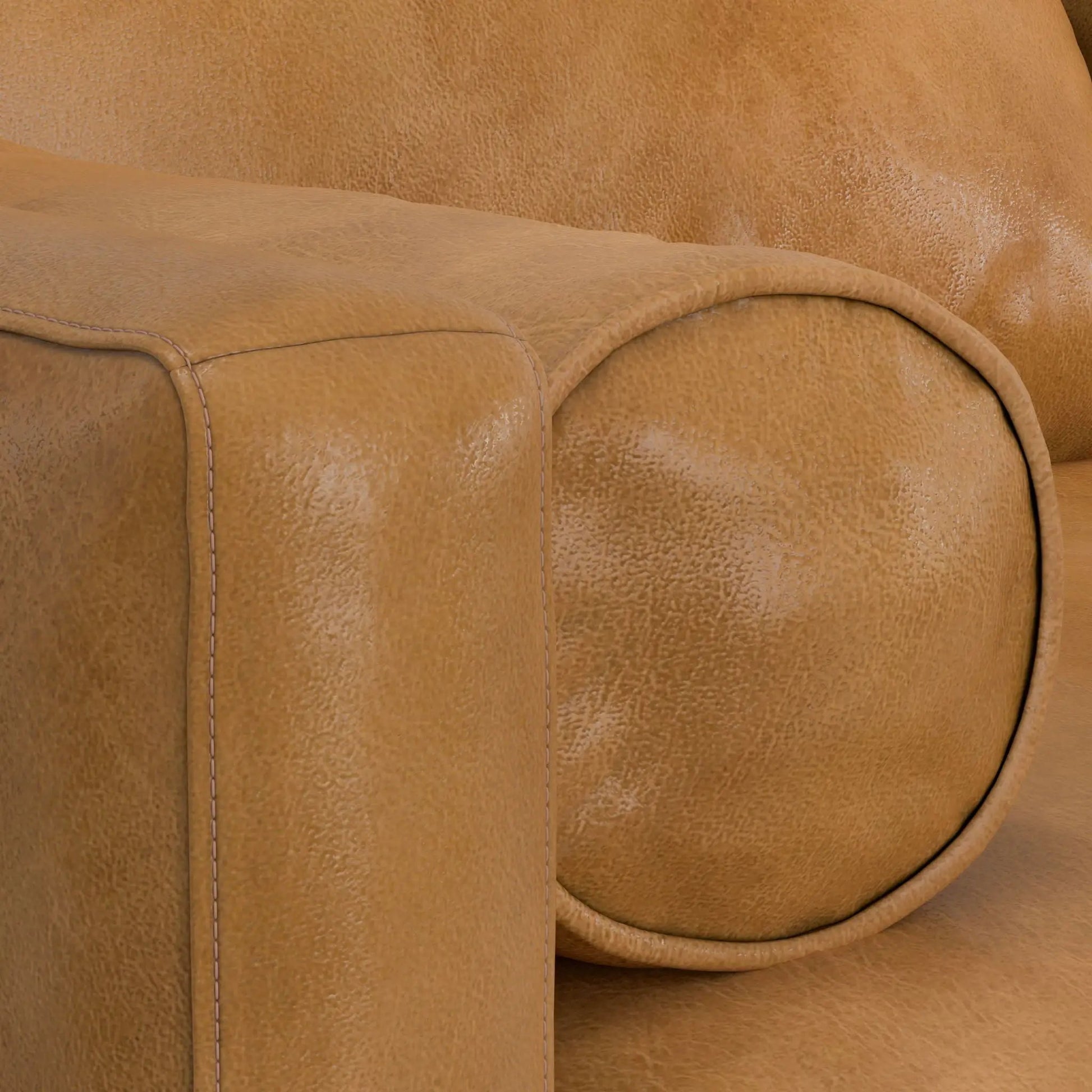 Morrison sofa and ottoman set tan leather upholstery Unique Piece Furniture on Tampa Home & Garden Store