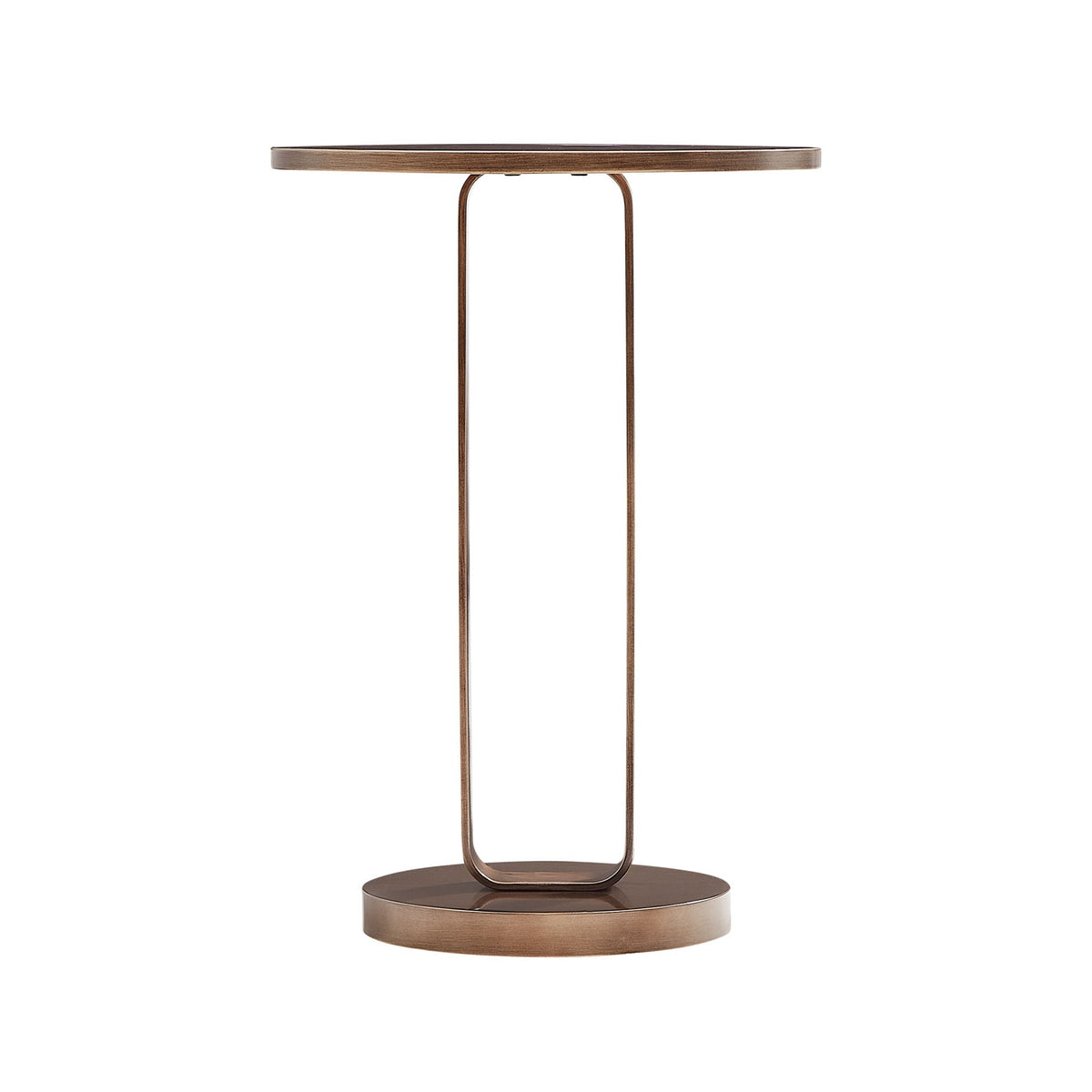 Round antique bronze accent table with open oval pedestal by HouseOfZazla on Tampa Home & Garden Store