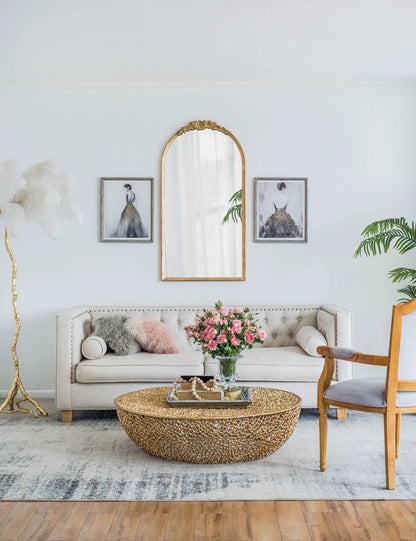Wood Floor Mirror and Full Body Makeup Mirror