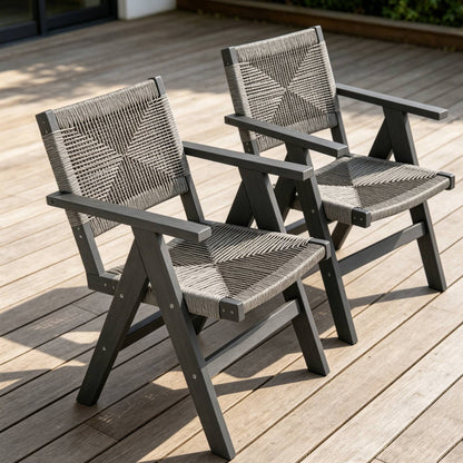 Pair Hips Dining Chairs For Garden And Patio Use