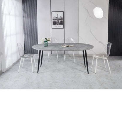Extendable Dining Table with Durable Metal Legs