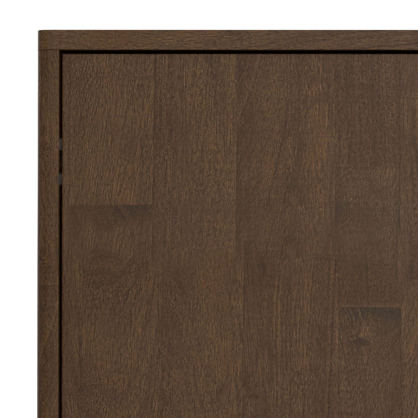 Harper 3-Door Sideboard walnut brown wood grain front panel close-up frame on Tampa Home & Garden Store
