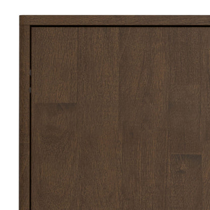 Harper 3-Door Sideboard walnut brown wood grain front panel close-up frame on Tampa Home & Garden Store