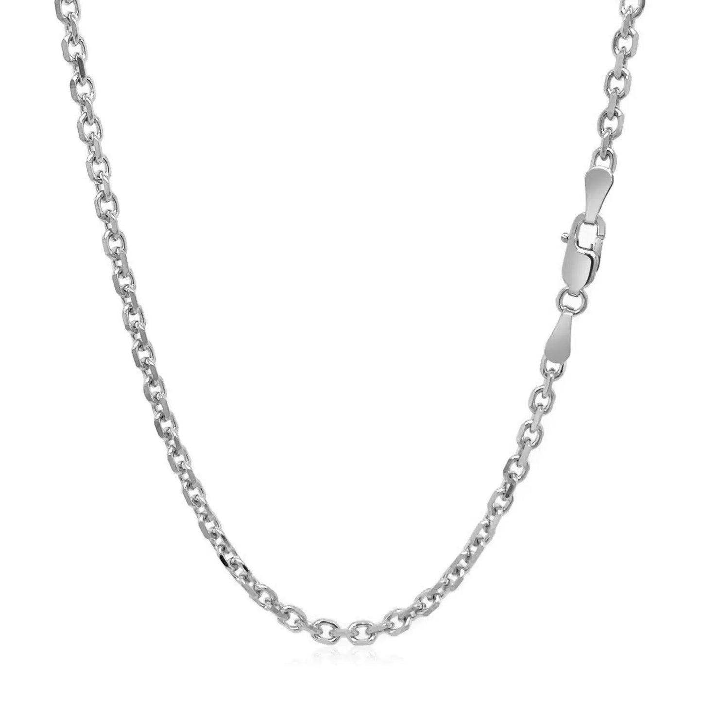 18k white gold diamond-cut cable link chain necklace 2.60 mm Bids.com on Tampa Home & Garden Store