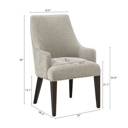 Modern Rubberwood Dining Armchair for Living