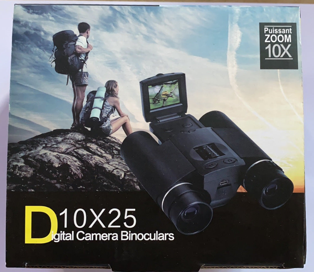 Digital HD Camera Binoculars 10x25 by Sell My Stuff, black with LCD screen on packaging on Tampa Home & Garden Store