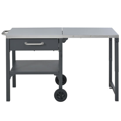 Large Foldable Outdoor Kitchen Cart And Storage