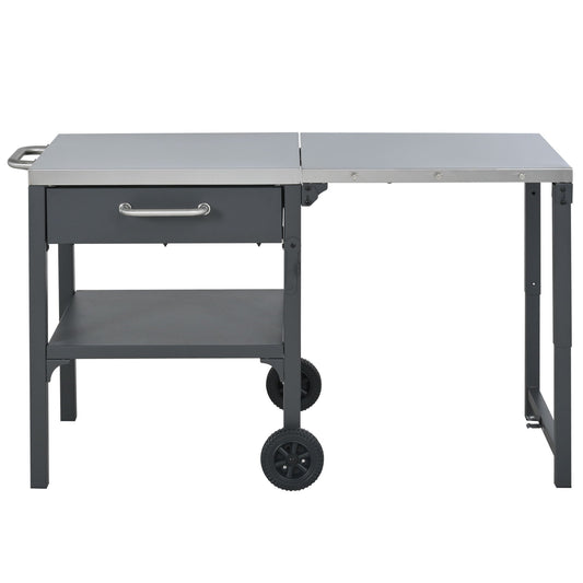 Large Foldable Outdoor Kitchen Cart And Storage