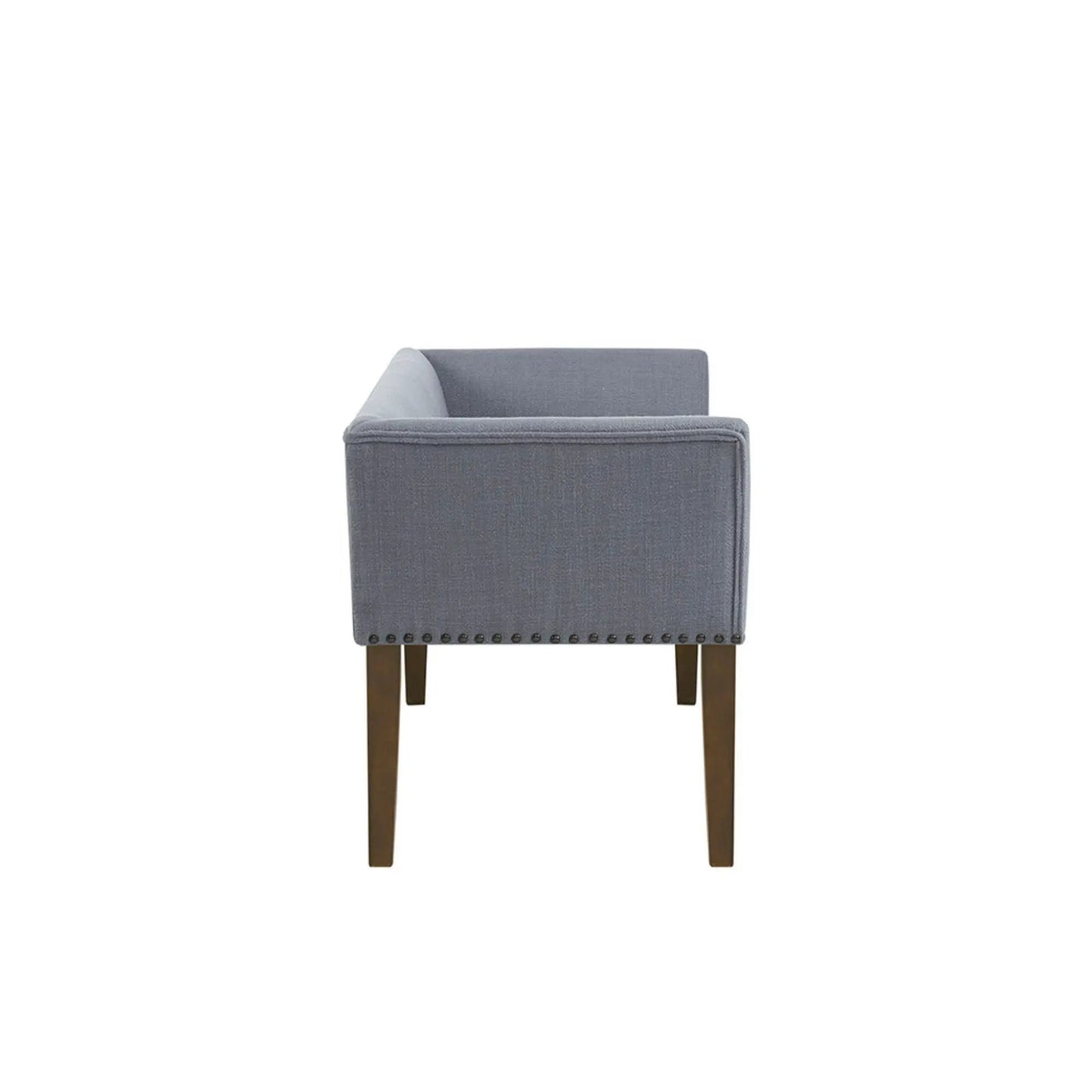 Elegant Bench with Solid Wood Frame Nailhead Trim