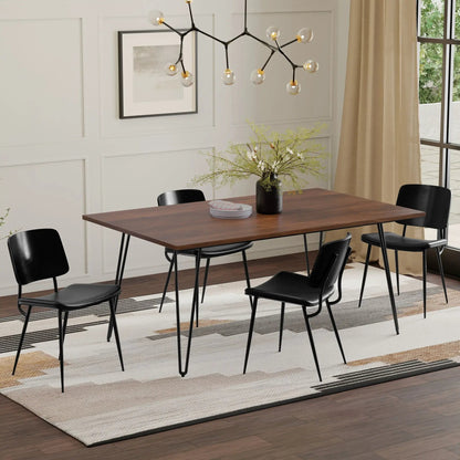 Hunter Square Tabletop Dining Table with wood top and black metal legs by Unique Piece Furniture on Tampa Home & Garden Store