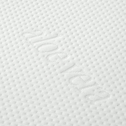 Memory foam mattress fabric close-up in white Aloe Vera cover with dotted quilting texture on Tampa Home & Garden Store