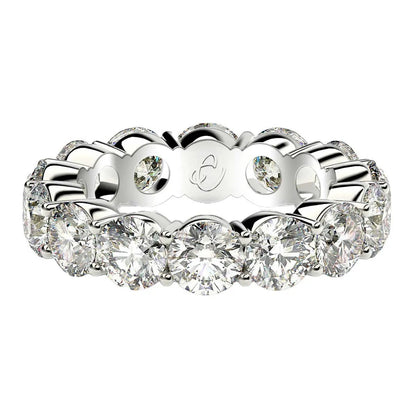 Round cut lab grown diamond eternity ring in 14k white gold, 6 ctw FG/VS2 by Bids.com on Tampa Home & Garden Store