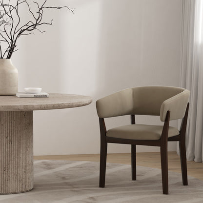 Blake Solid Beech Wood Modern Dining Armchair