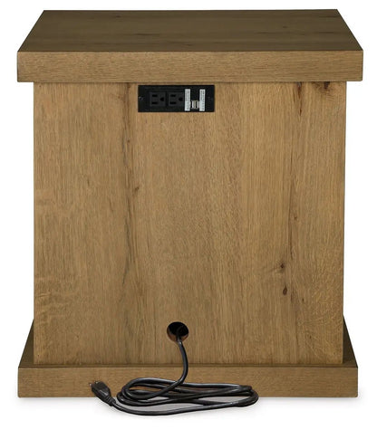 Brinstead Chair Side End Table with USB Charging