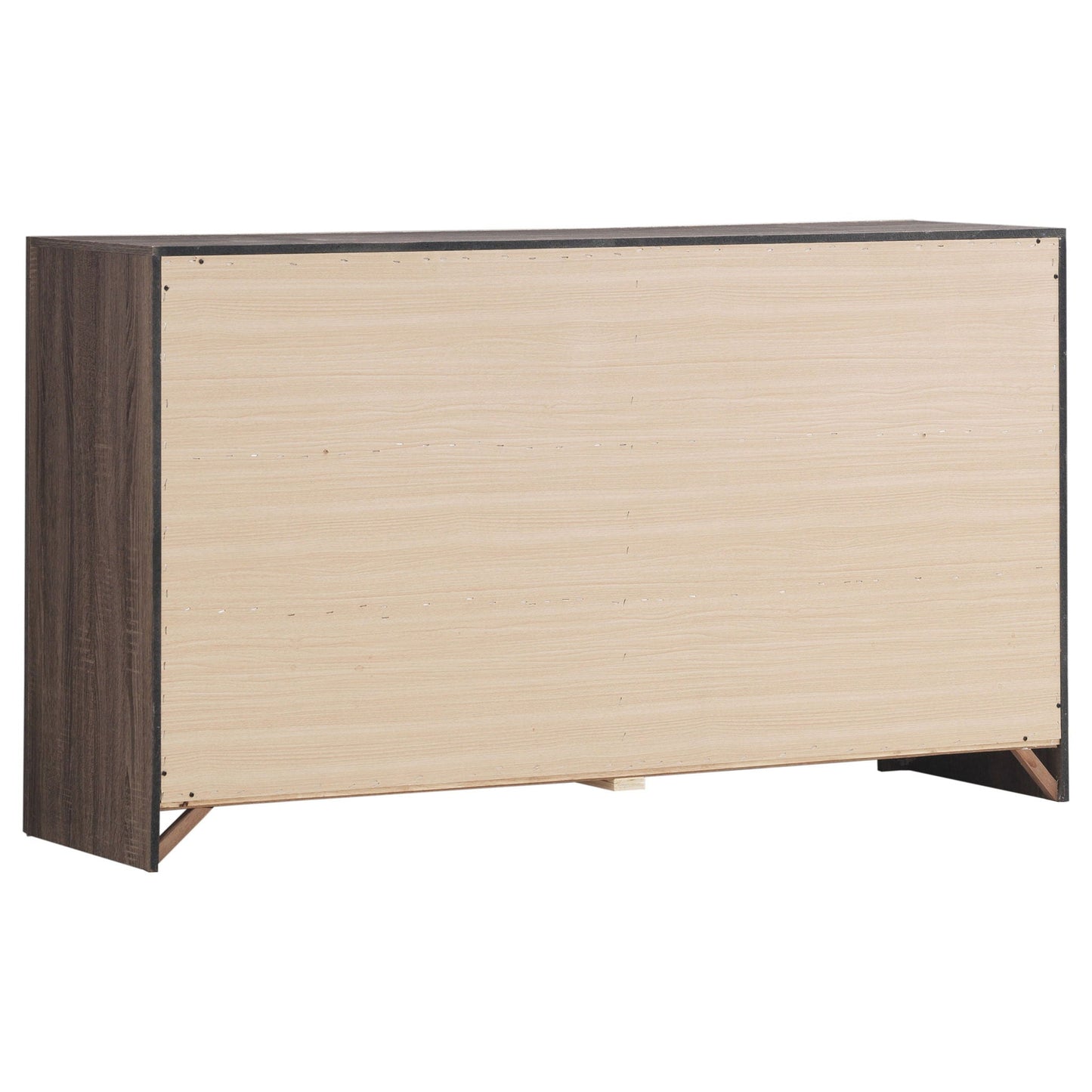 Geary Slatted Headboard Panel from HouseOfZazla - dark wood frame with light panel on Tampa Home & Garden Store