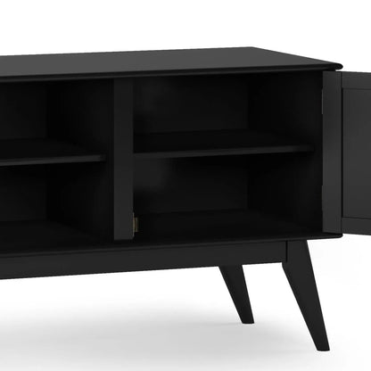 Draper Handcrafted Mid Century Low TV Media Stand