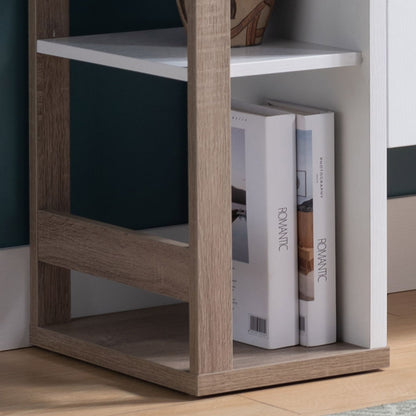 Modern White and Taupe Kitchen Buffet Cabinet
