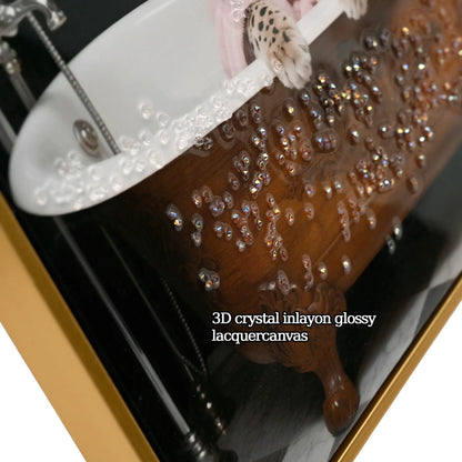 Tiger in Bathtub Art Print For Bathroom Decor