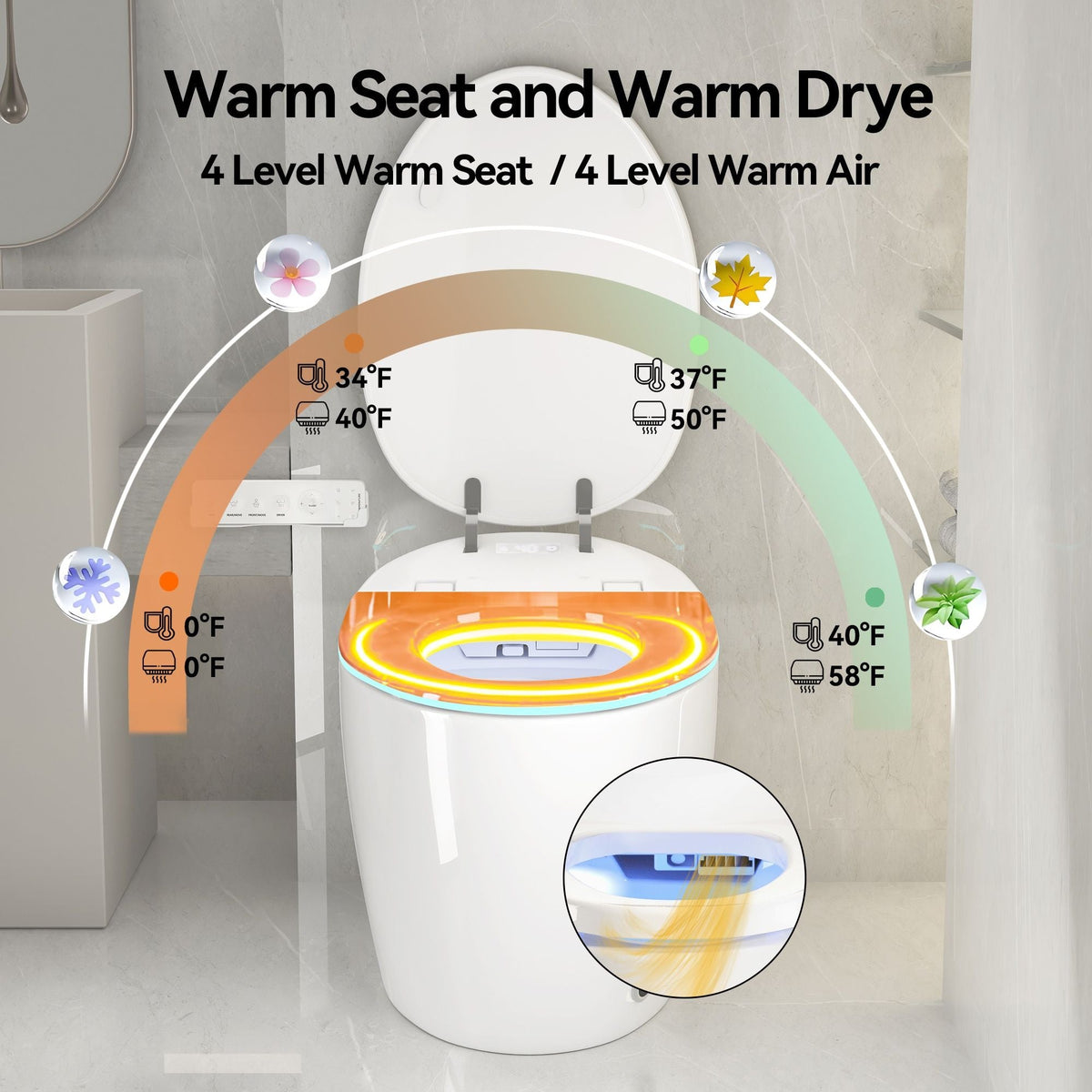 Smart Toilet with Ceramic Bidet and Matte Black by HouseOfZazla on Tampa Home & Garden Store