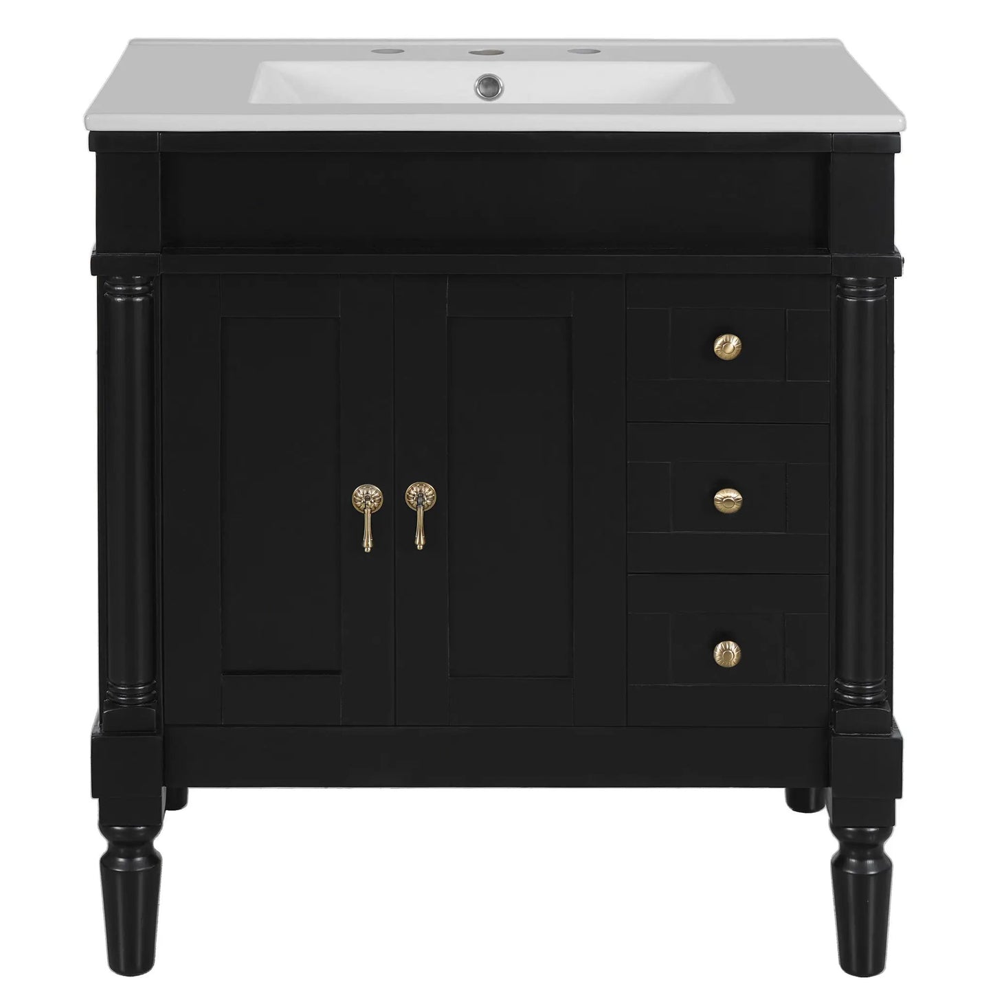 Bathroom Vanity With Ceramic Sink and Soft Close