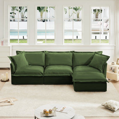 A New Chenille Sectional Sofa and Soft Backrests