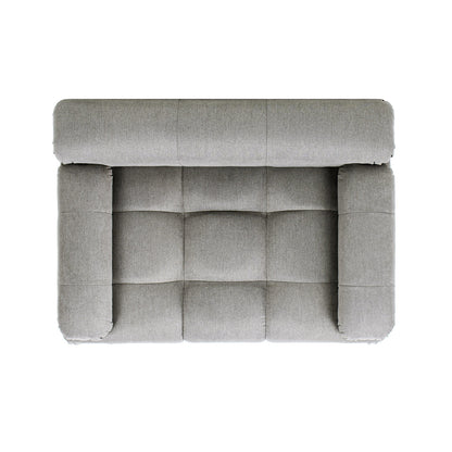 Marcel Upholstered Modern Pet Bed Uptown Gray Velvet tufted square bed by HouseOfZazla on Tampa Home & Garden Store