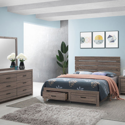 Sherwood Bedroom Set With Platform Bed by HouseOfZazla in walnut finish with dresser on Tampa Home & Garden Store