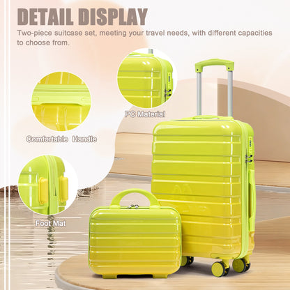 Luggage set 14'/20' PC gradient lime spinner with lock by HouseOfZazla on Tampa Home & Garden Store