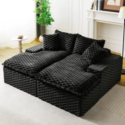 Double Chaise Lounge With Full Compressed Sponge