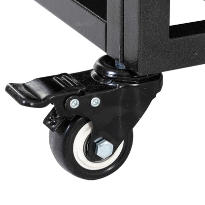 Heavy duty dog crate wheel with lockable caster, black metal frame on Tampa Home & Garden Store