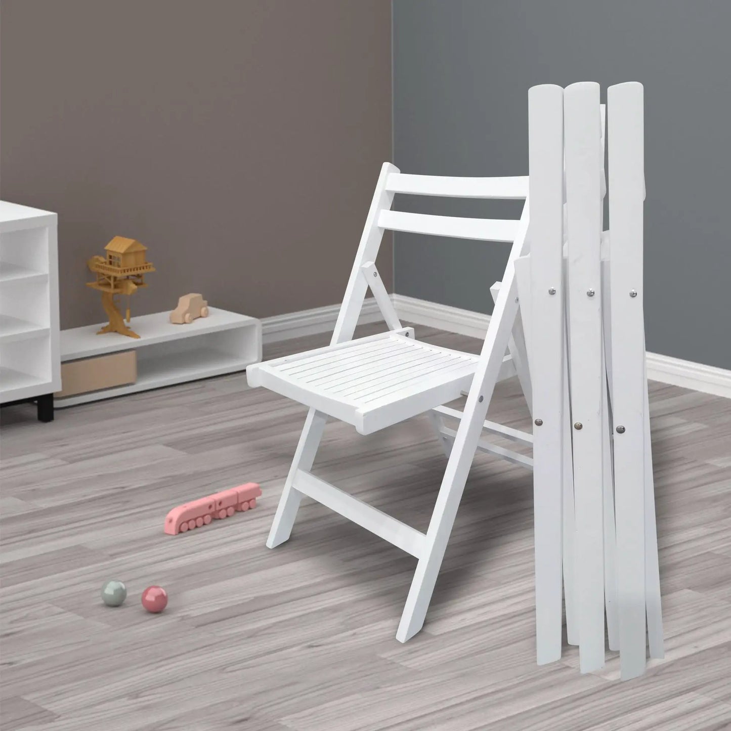 Solid Wood Foldable Event Chair Set of 4