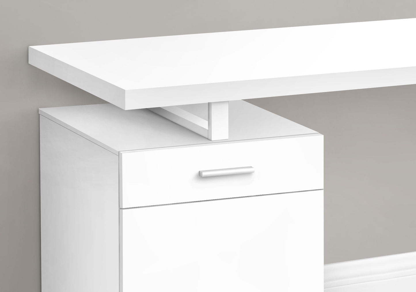 Computer Desk With Left and Right Setup Storage