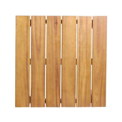 Acacia Wood Outdoor Set warm brown slat panels on Tampa Home & Garden Store