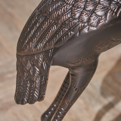 Cranes outdoor decor sculpture in bronze with detailed feather texture by HouseOfZazla on Tampa Home & Garden Store