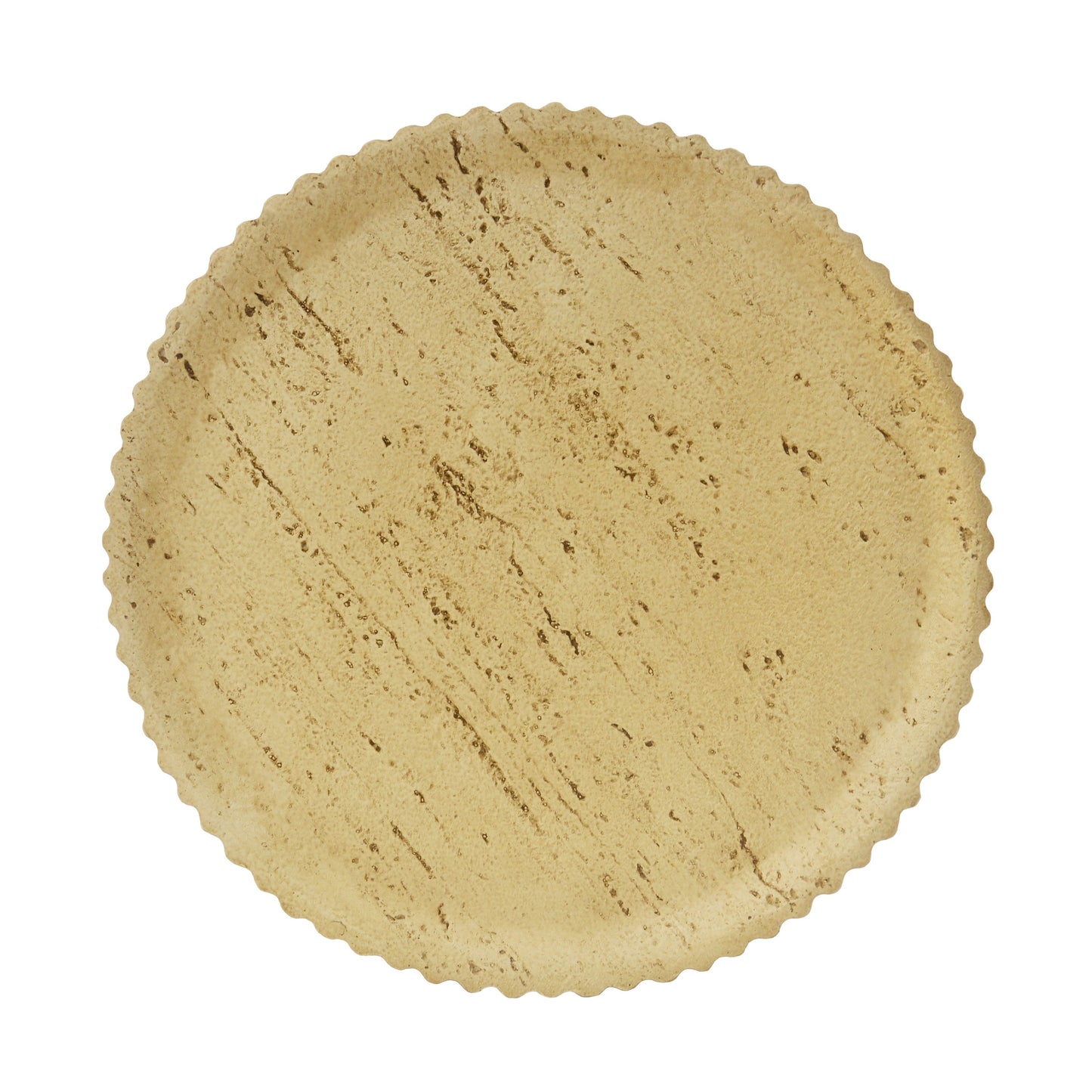 Outdoor side table antique brown round top with cork texture by HouseOfZazla MGO on Tampa Home & Garden Store
