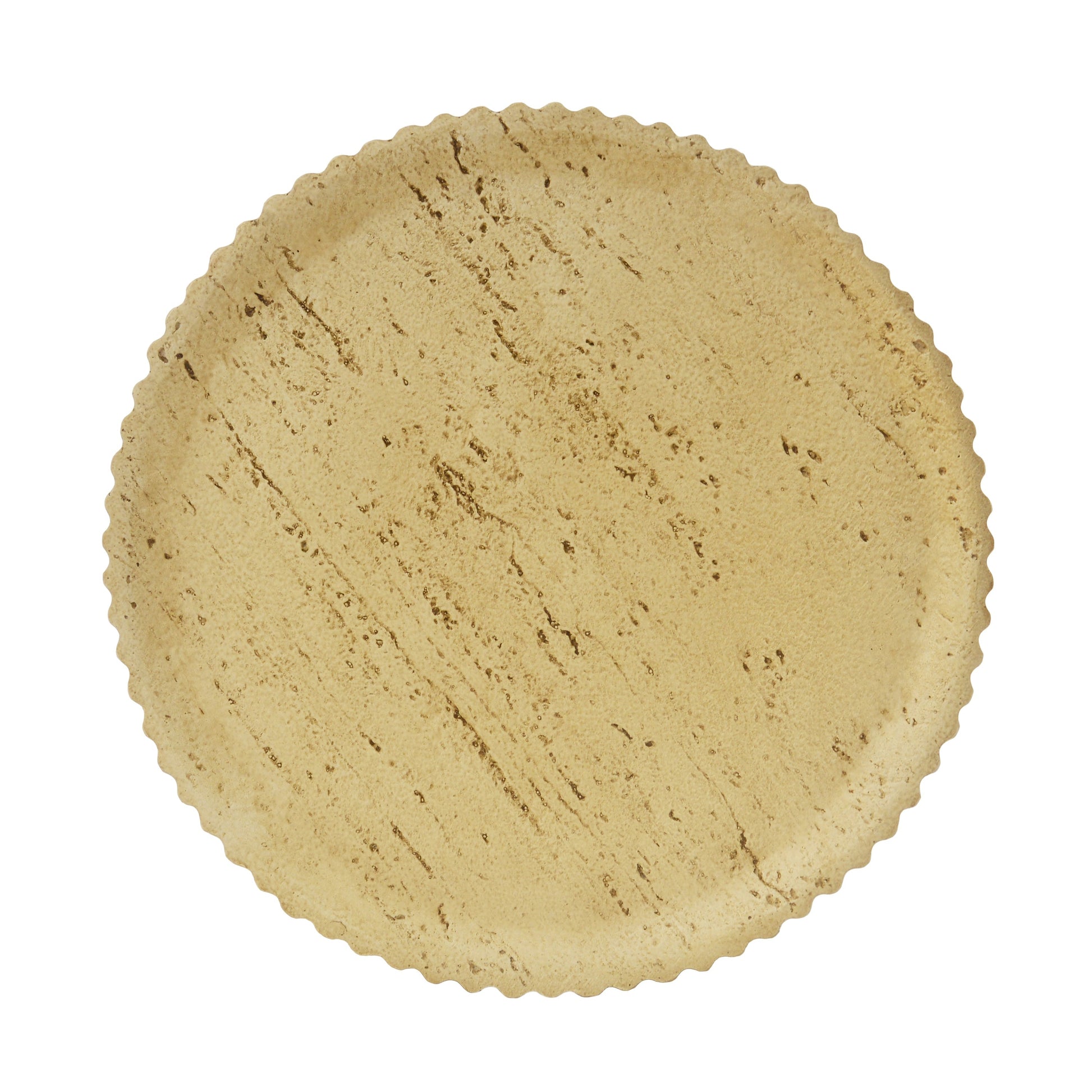 Outdoor side table antique brown round top with cork texture by HouseOfZazla MGO on Tampa Home & Garden Store