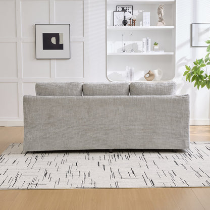 Modern Chenille Sofa and a Soft Wood Frame