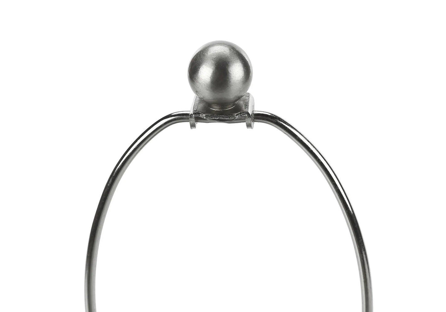 Table lamp base with chrome curved arms and a round metal sphere finial on Tampa Home & Garden Store