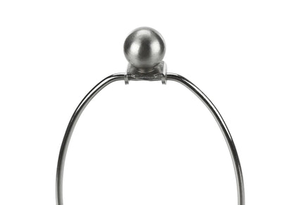 Table lamp base with chrome curved arms and a round metal sphere finial on Tampa Home & Garden Store